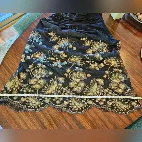 IGIGI Ekanta Black and Gold Beaded Maxi Sleeveless Empire Waist Dress  18/20 - Picture 13 of 16